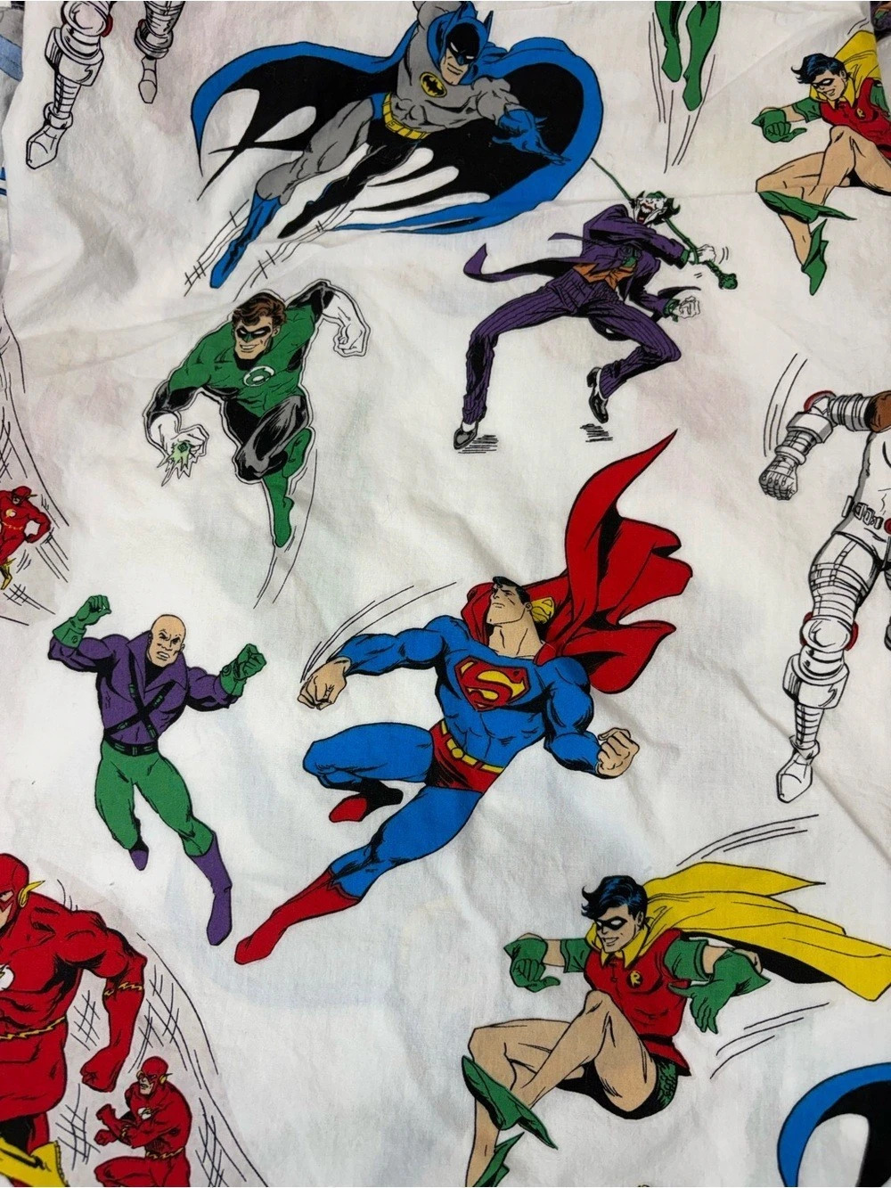 Pottery Barn Kids Justice League Twin Sheet Set Bedding Superman Flash Batman